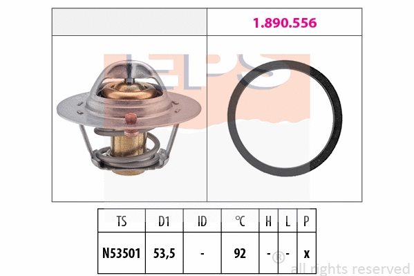 Thermostat, coolant (EPS-1880 576)