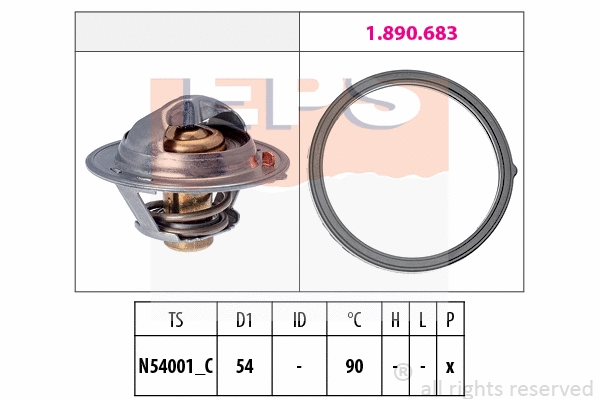 Thermostat, coolant (EPS-1880 802)
