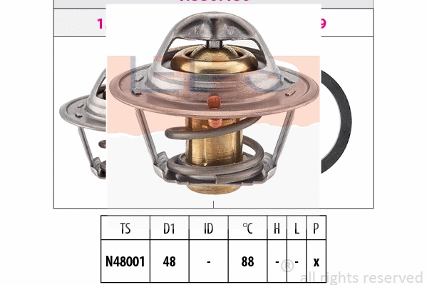 Thermostat, coolant (EPS-1880 480S)