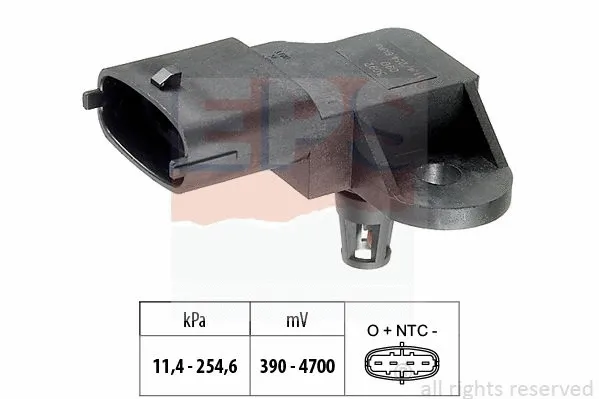 Sensor, exhaust pressure