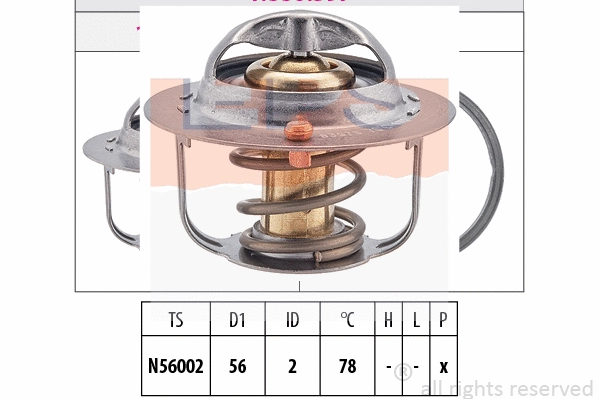 Thermostat, coolant (EPS-1880 397S)