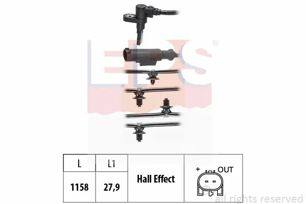Sensor, wheel speed (EPS-1960 255)