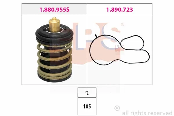 Thermostat, coolant (EPS-1880 955)