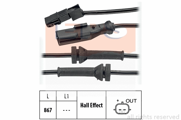 Sensor, wheel speed (EPS-1960 053)