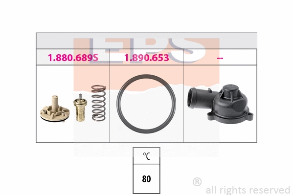 Thermostat, coolant (EPS-1880 689K)