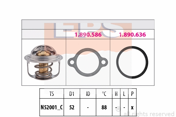 Thermostat, coolant (EPS-1880 514)