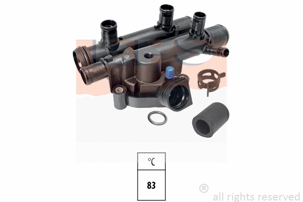Thermostat, coolant (EPS-1880 666K)