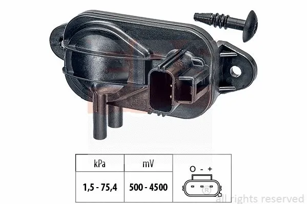Sensor, exhaust pressure