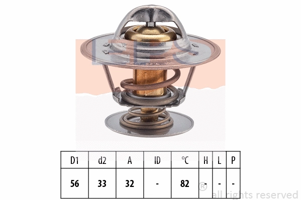 Thermostat, coolant (EPS-1880 225)
