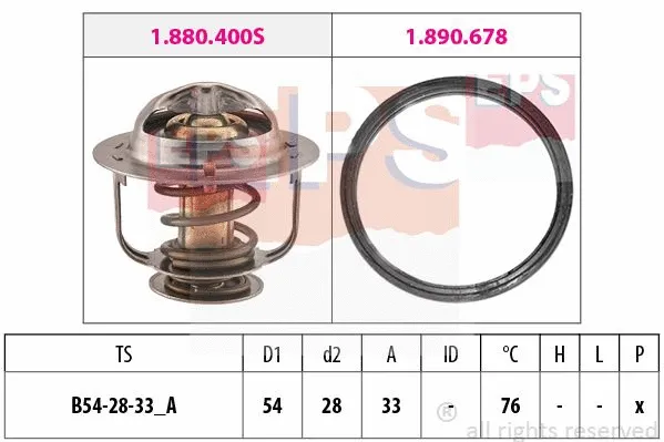 Thermostat, coolant (EPS-1879 934)