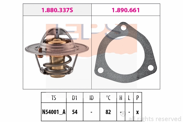 Thermostat, coolant (EPS-1880 644)