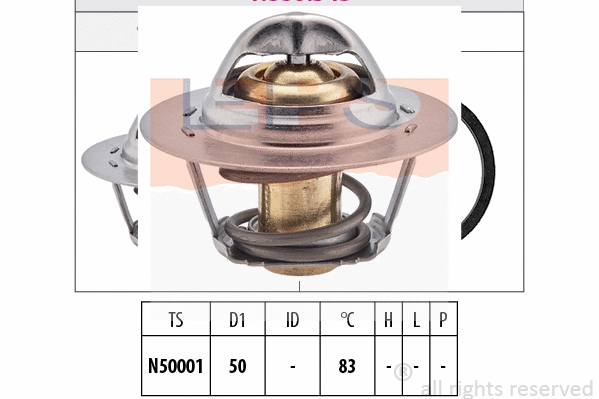 Thermostat, coolant (EPS-1880 543S)