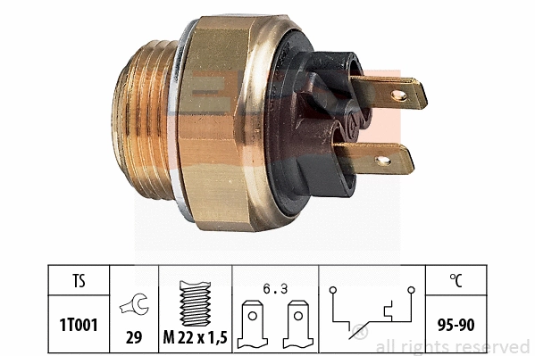 Temperature Switch, radiator fan (EPS-1850 020)