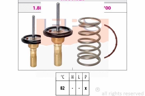Thermostat, coolant (EPS-1880 823S)