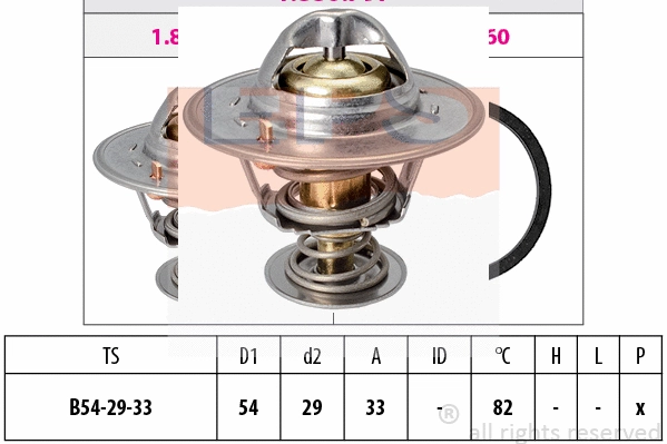 Thermostat, coolant (EPS-1880 797S)
