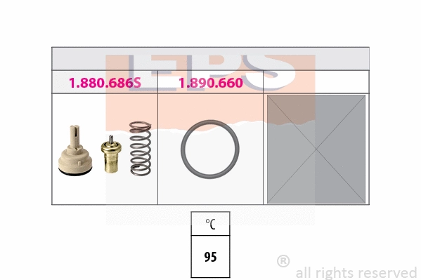 Thermostat, coolant (EPS-1880 686K)