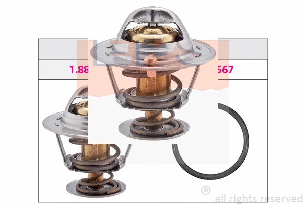 Thermostat, coolant (EPS-1880 289S)