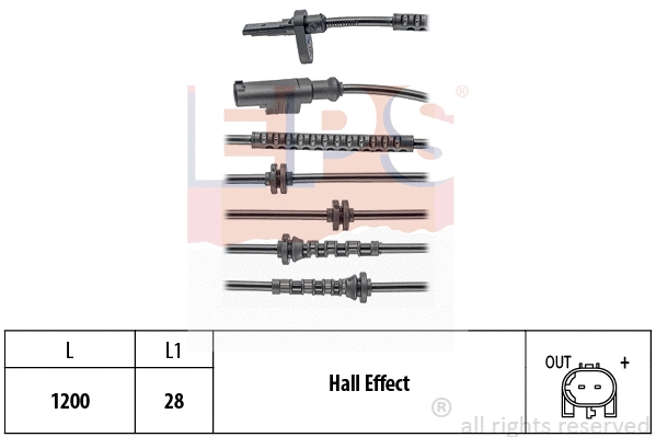 Sensor, wheel speed (EPS-1960 214)