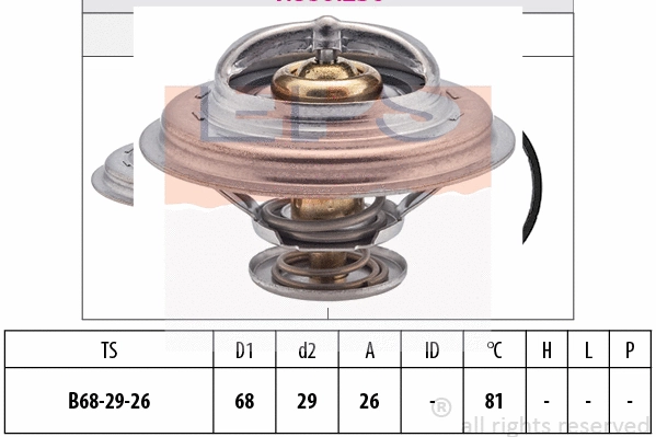 Thermostat, coolant (EPS-1880 250S)