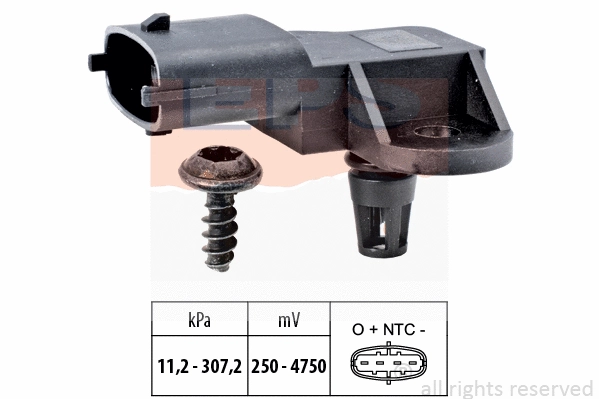 Sensor, exhaust pressure (EPS-1993 341)