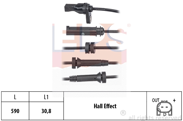 Sensor, wheel speed (EPS-1960 196)