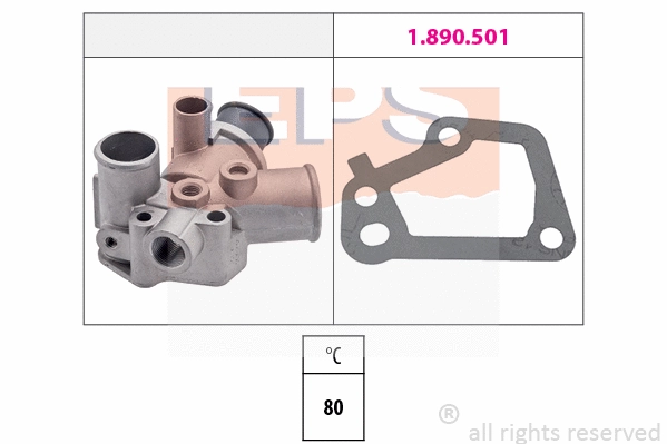 Thermostat, coolant (EPS-1880 147)