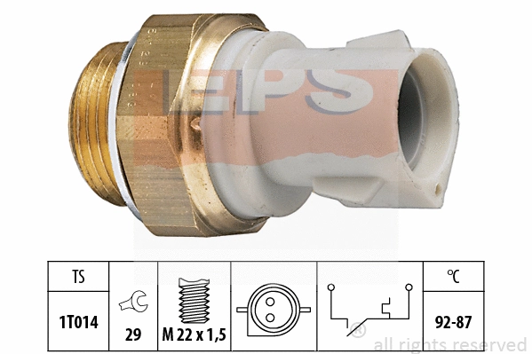 Temperature Switch, radiator fan (EPS-1850 129)