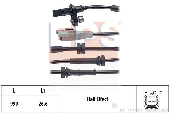 Sensor, wheel speed (EPS-1960 209)