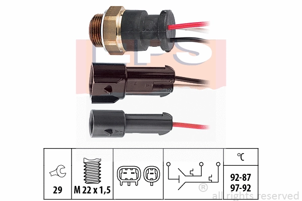 Temperature Switch, radiator fan (EPS-1850 610)