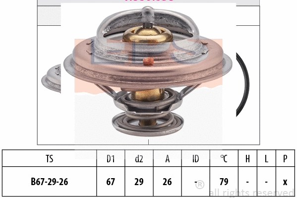 Thermostat, coolant (EPS-1880 638S)
