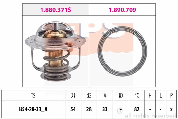 Thermostat, coolant (EPS-1880 845)