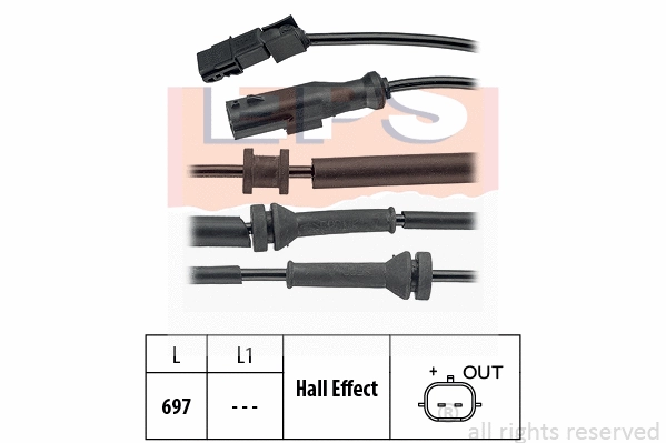 Sensor, wheel speed (EPS-1960 147)