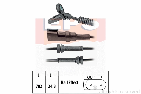 Sensor, wheel speed (EPS-1960 024)