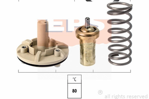 Thermostat, coolant (EPS-1880 689S)