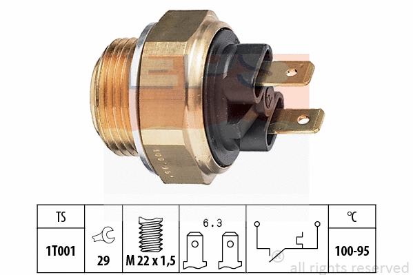 Temperature Switch, radiator fan (EPS-1850 019)