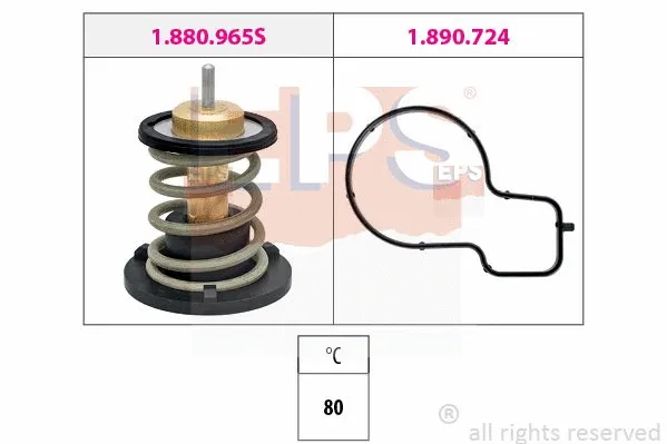 Thermostat, coolant (EPS-1880 965)