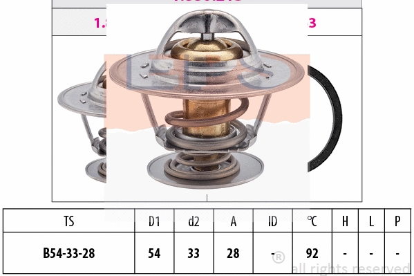 Thermostat, coolant (EPS-1880 213S)