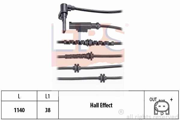 Sensor, wheel speed (EPS-1960 201)