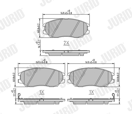 Brake Pad Set, disc brake (572518J)