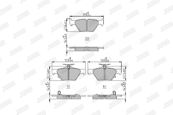 Brake Pad Set, disc brake (573980J)