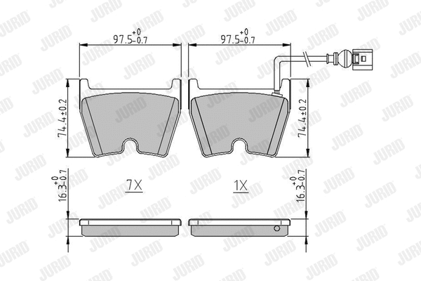 Brake Pad Set, disc brake (573809J)