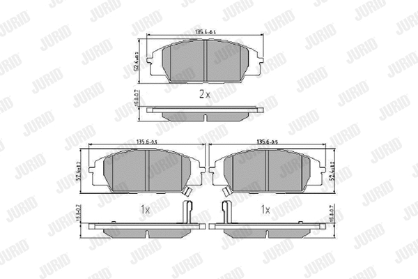 Brake Pad Set, disc brake (572432J)