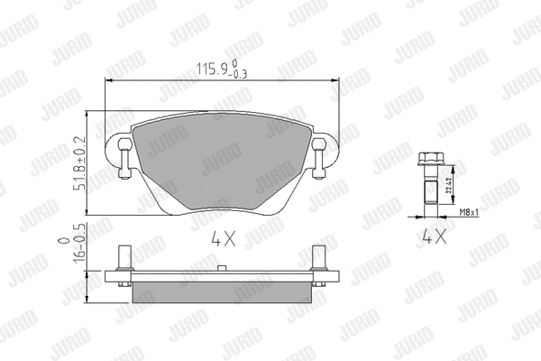 Brake Pad Set, disc brake (573012J)