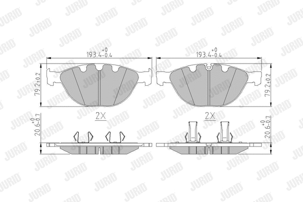 Brake Pad Set, disc brake (573150J)