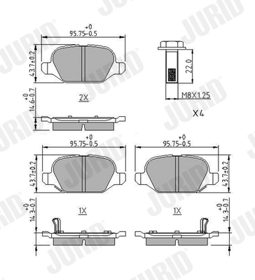 Brake Pad Set, disc brake (573427J)