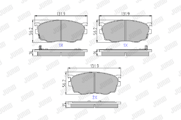 Brake Pad Set, disc brake (572444J)