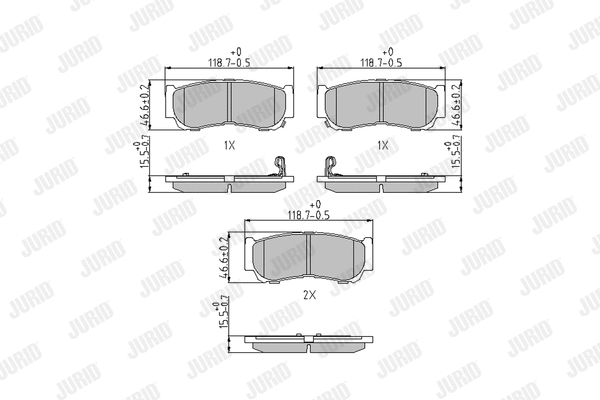 Brake Pad Set, disc brake (572608J)