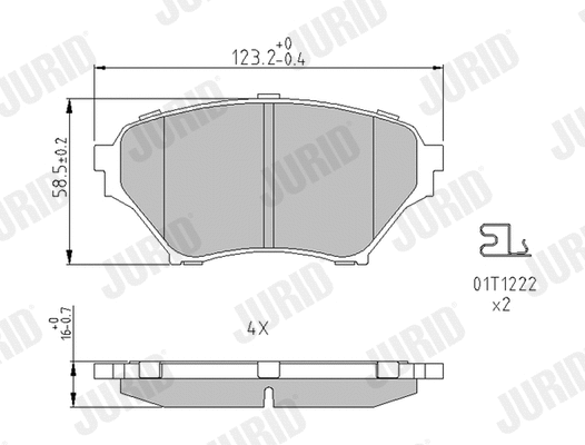 Brake Pad Set, disc brake (572502J)