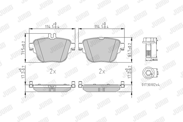 Brake Pad Set, disc brake (573845J)