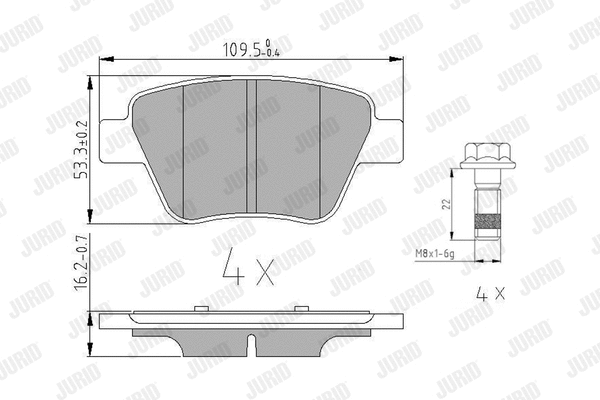 Brake Pad Set, disc brake (573312J)